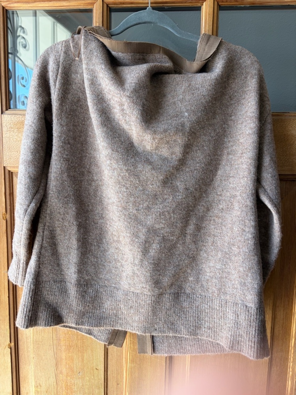 Zara Taupe Brown Button-Front Women's Cardigan - Picture 4 of 6